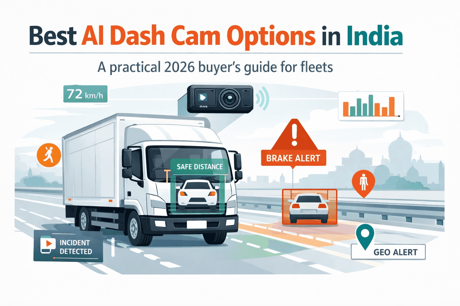 Best AI dash cam options available in India for fleet and enterprise vehicle safety