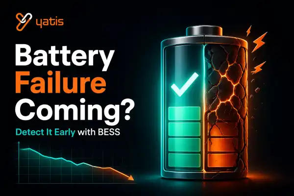 Battery monitoring dashboard showing declining SOH, voltage imbalance, and temperature anomalies in a BESS system