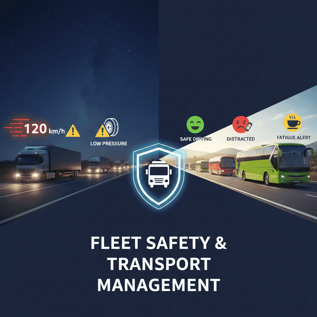 Fleet safety and transport management using real-time monitoring systems
