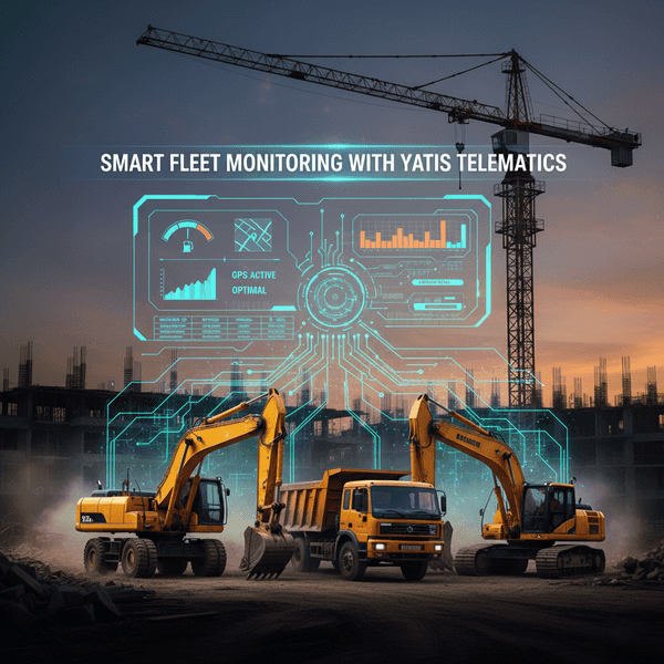 Construction equipment monitoring dashboard by Yatis Telematics