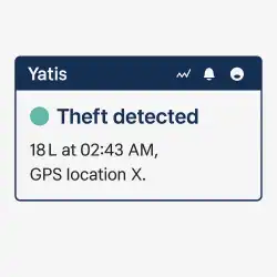 Fuel tracking system dashboard showing real-time monitoring capabilities