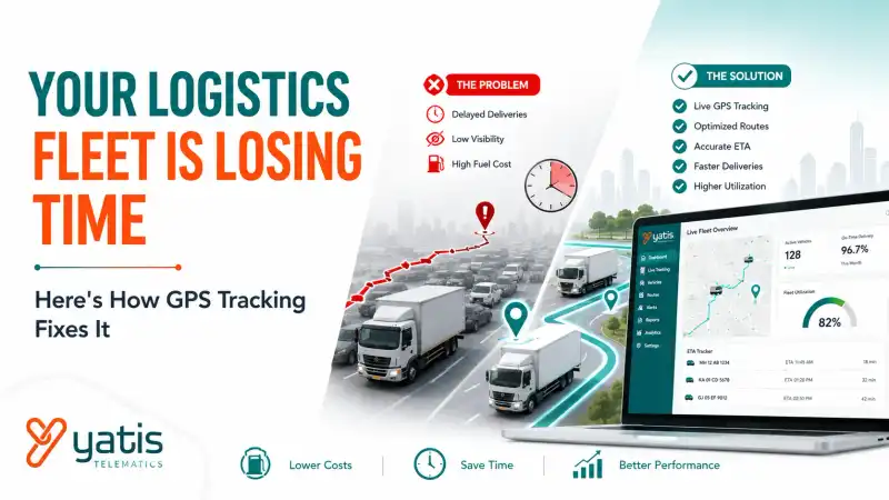 Logistics company using a GPS tracking system to monitor delivery vehicles, optimize routes, improve shipment visibility, and manage commercial fleet operations in real time