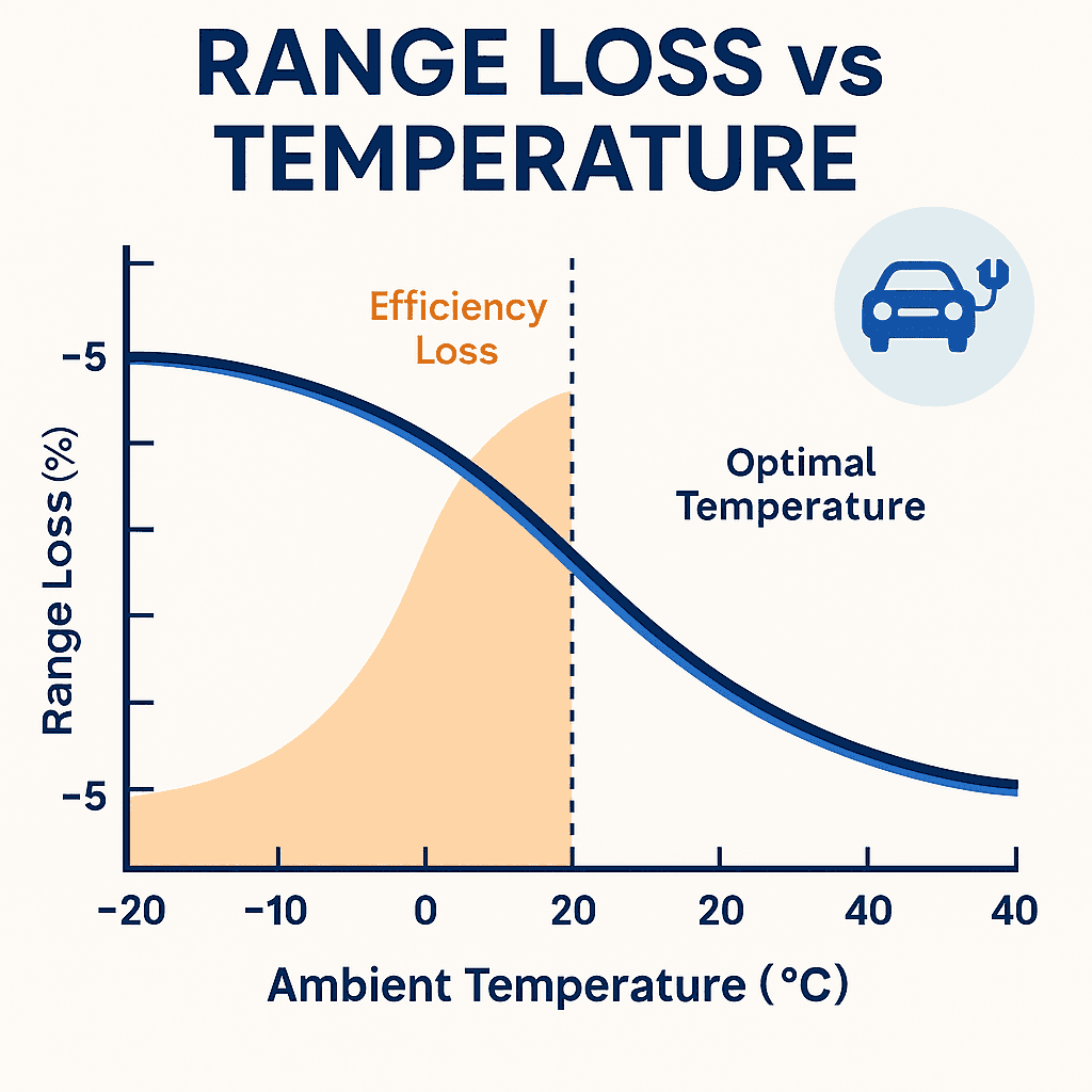 Range Loss vs Temperature Chart