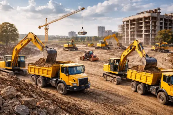 Construction equipment monitoring with predictive analytics and asset utilization tracking
