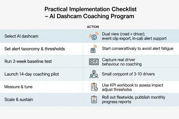 KPI dashboard showing fleet safety metrics