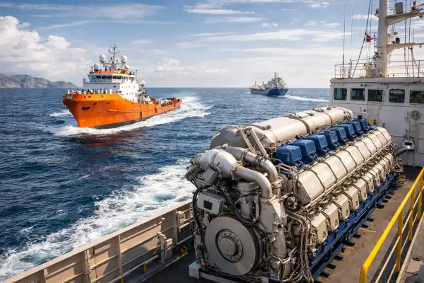 Marine engine monitoring with AI predictive analytics for performance and early fault detection