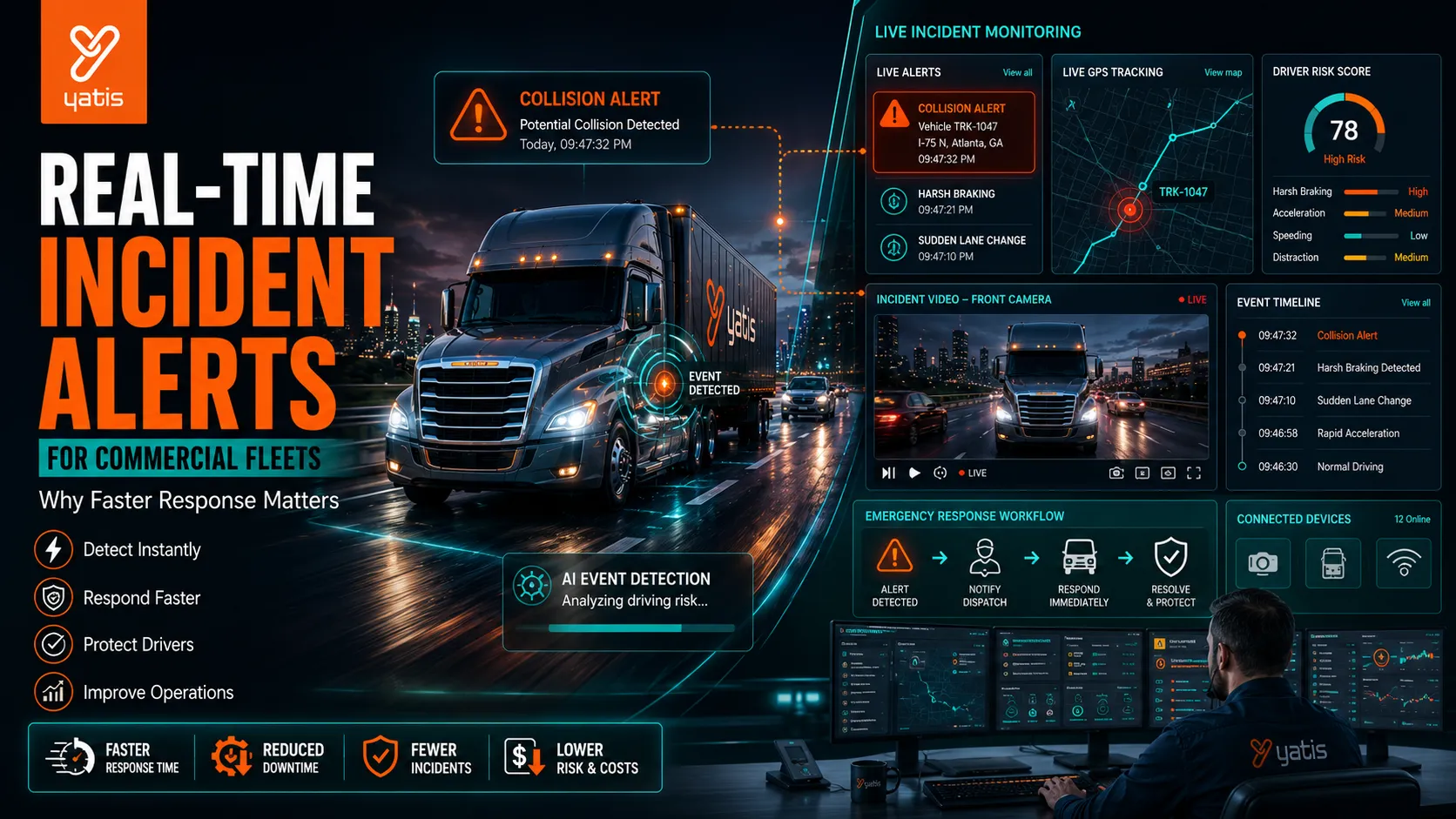 Real-Time Incident Alerts for Commercial Fleets: Why Faster Response Matters