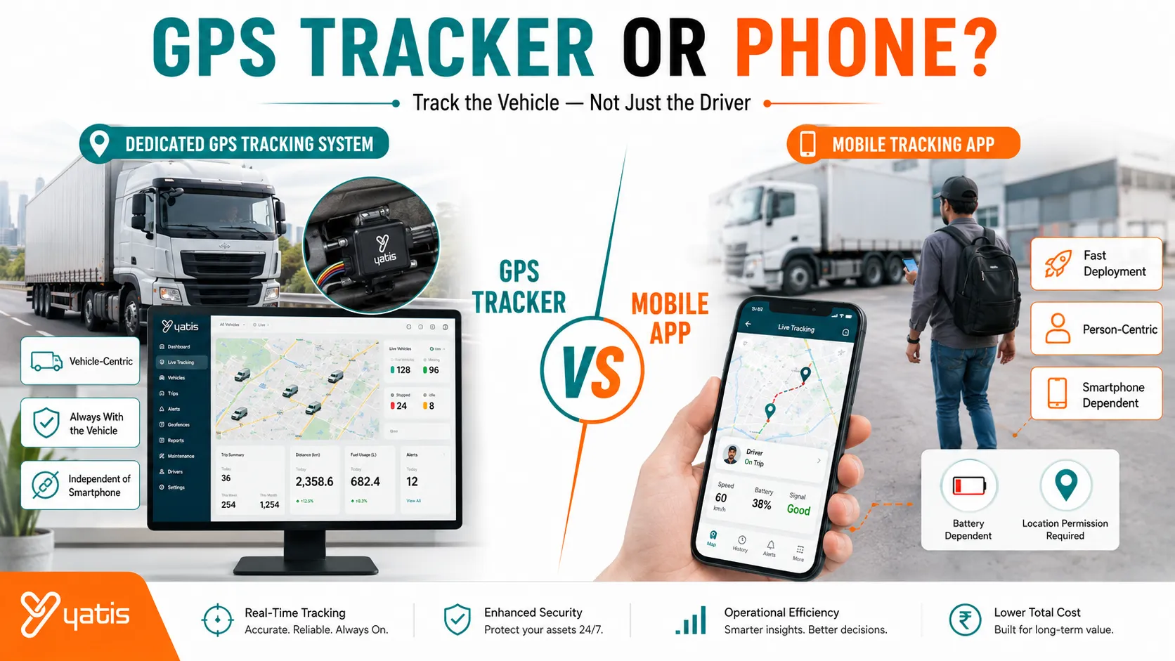 GPS Tracking System vs Mobile Tracking Apps: Which Is Better for Fleet Tracking?