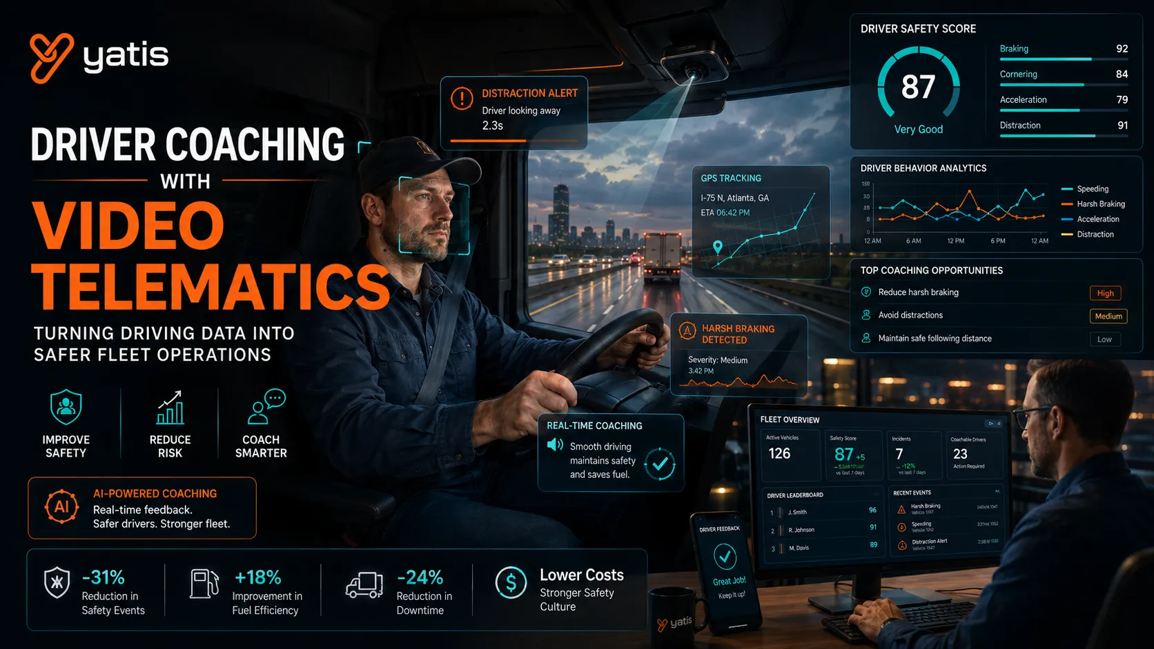Driver Coaching with Video Telematics: Turning Driving Data Into Safer Fleet Operations
