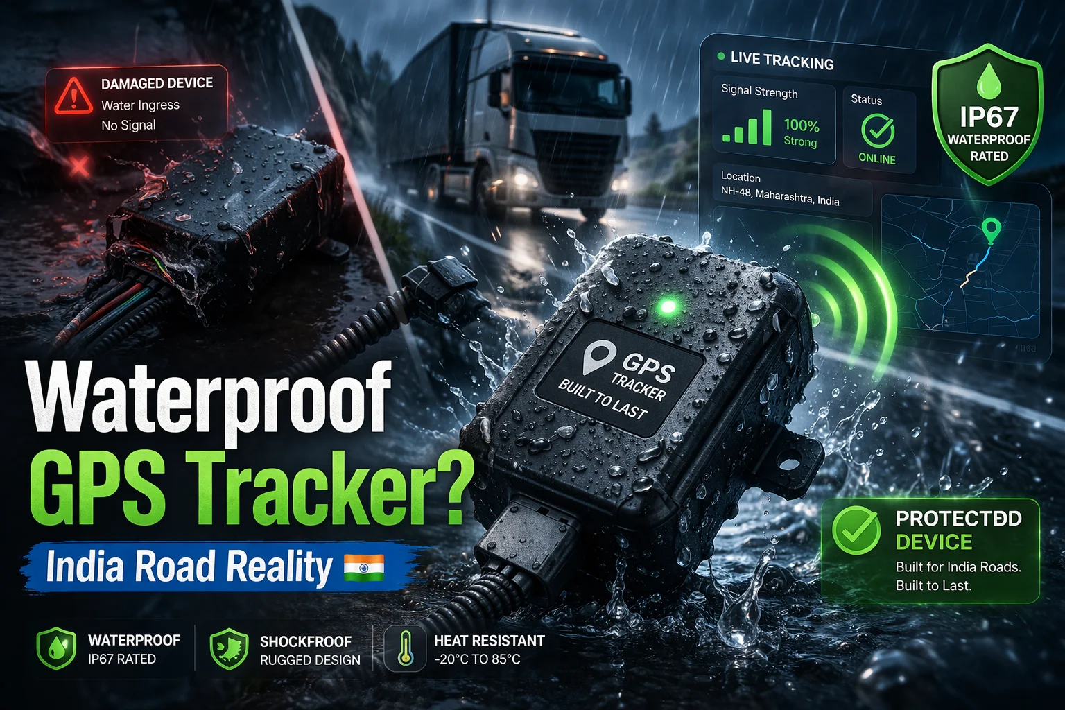 Is a Water-Resistant GPS Tracker Important for Indian Roads?