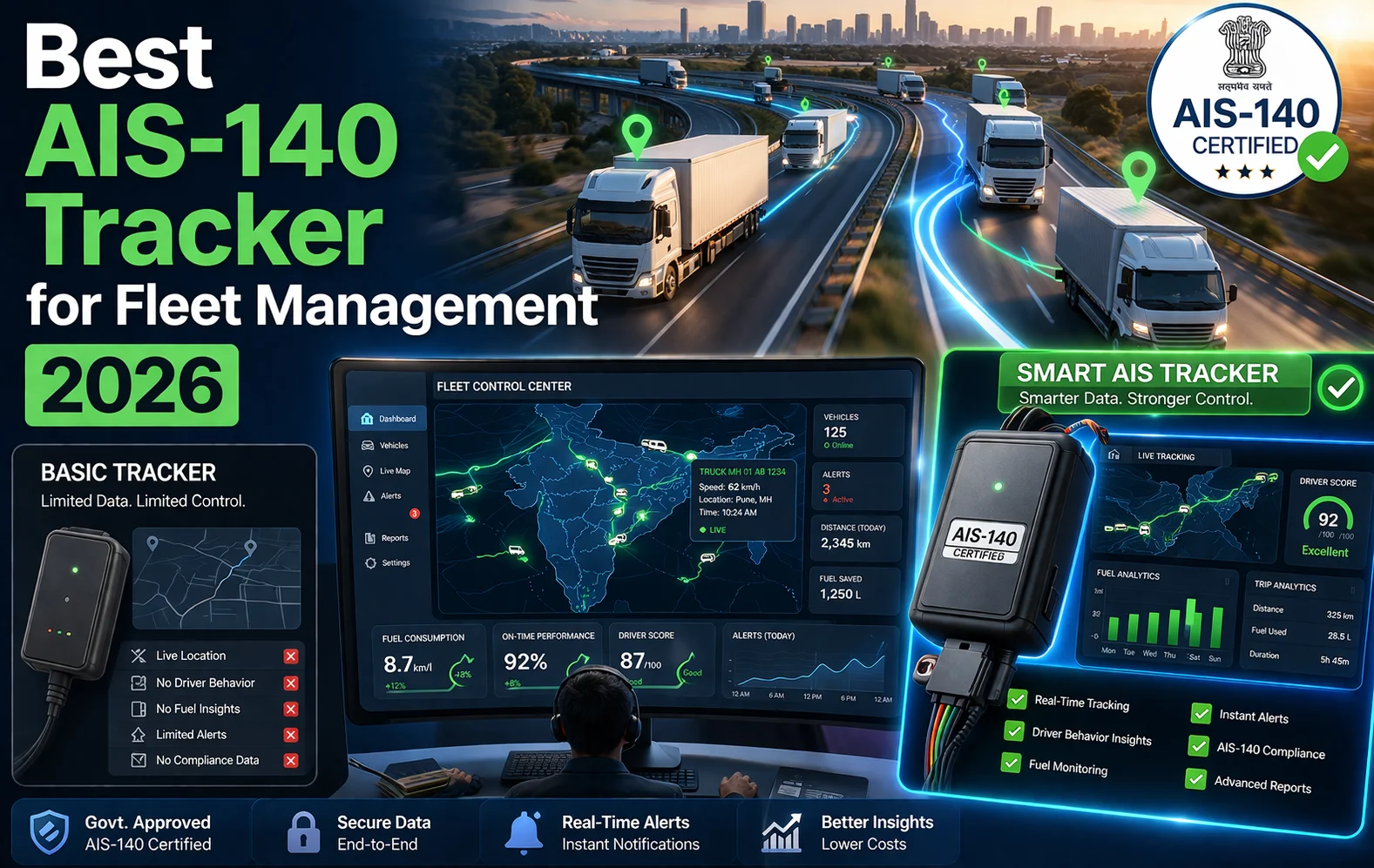 Best AIS-140 GPS Tracker for Fleet Management in India (2026 Guide)